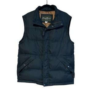 Eddie Bauer Goose Down Vest Puffer Size Medium Men’s Blue